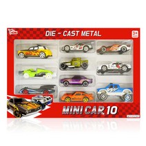 상상자동차 메탈 레이싱 미니카10P 차모델 내연기관 전진기능