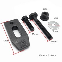 M8/M10 밀링 조각 기계 부품 압력판 클램프 고정 플레이트 T-슬롯 작업 테이블용, 02 M10