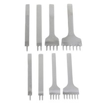 DIY 공예 구멍 펀치 가죽 펀치 도구 1 2 4 6 프롱 5mm 6mm 피치, 1,2,4,6 프롱 5mm, 설명, 실버