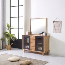 포에버 고무나무 원목 화장대