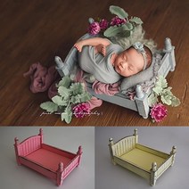 아기 나무 가구 사진 침대 스튜디오 신생아 Photoshoot 빈티지 나무 어린이 침대 사진 촬영 스튜디오 소품 액세서리|신생아 사진|, 단일, 1개, 4