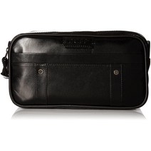 Dopp 남성용 베네토 소프트 사이드 멀티 지퍼 여행 키트-가죽 블랙. One Size