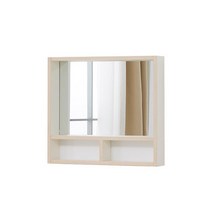 오픈형 화장품 수납공간 아이보리 화장대 거울 심플한 20대 안방 협소공간