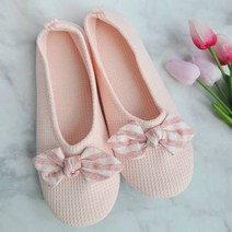 고무바닥 리본 어린이집 선생님 편한 실내화 유치원 교사 덧신, 연핑크