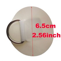 서핑 직경 6.5cm PVC 라운드 패드 패치 서핑 보드 풍선 보트 뗏목 딩기 카약에 대 한 스테인레스 스틸 D 링, 04 Black 6 Piece