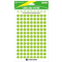 유니온플러스 unionplus 원형스티커일반(304/형광녹색) UL-304LGN 8mm 1개