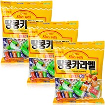 5400크라운땅콩카라멜 x 3개 사탕 간식, 324g