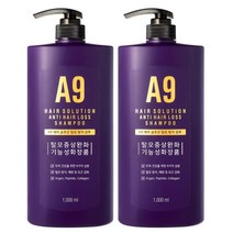 [식약처인증] A9 약산성 탈모방지 샴푸 1000ml, 2개, 500ml