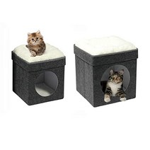 고양이 빌라 캣타워 b fsobeiialeo 실내용 고양이 집 접이식 고양이 콘도 큐브 12.634+ 1734 어두운 회색