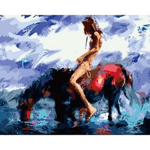 HANDONG 인물 유화 DIY 명화 반고흐 손으로 그리기 예술품 인테리어 예수 천사, PO030