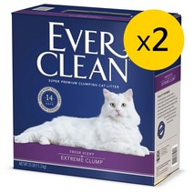 에버크린 EC 고양이 모래 은은한 향, 11.3kg, 2개