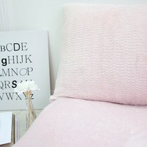 베드앤데코 밍키골지극세사 대방석커버+대쿠션커버SET, 핑크