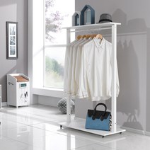 푸른언덕 아이린 이동식 스틸행거 800, 화이트