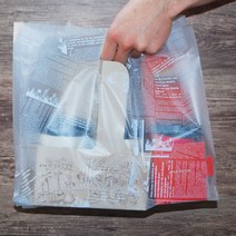 [비닐쇼핑백] 링쇼핑백 신문정사각, 100장