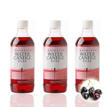 액상향초 워터캔들 500ml X 4병 + 전용심지 + 점화기, 블랙체리, 4개