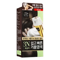 [미쟝센] 쉽고빠른 거품염색약 (흑색-갈색) 염모제, 3N(흑갈색), 1개