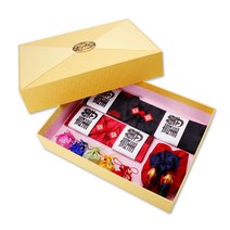 윤씨방 학 비단 함세트-소 신랑함 결혼함 혼서지 사주 대필포함, 노랑색