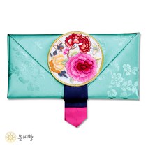 모란단 예단봉투-옥색, 남색