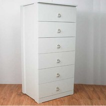 블루밍가구 틈새 400 6단 서랍장, 4006화이트A