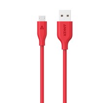 Anker PowerLine 케블라 Micro USB 케이블 모음, 레드, 0.9m {A8132H91}