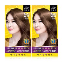 미쟝센 샤이닝 에센스 염색약, 6N 갈색, 1개