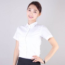 면블라우스 유니폼블라우스 여자반팔남방 여자반팔셔츠(44-88)