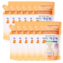 아이깨끗해 핸드워시 리필형 복숭아향, 200ml, 12개