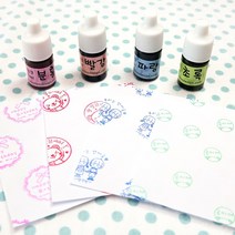 두루디자인 [만년스탬프 리필잉크 5ml] 주문제작 스탬프, 분홍