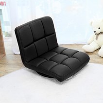 [와이디] 엠보싱회전 좌식의자(소), 블랙(YW101-1)