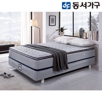 동서가구 케미컬폼 토퍼+9존 독립+본넬 투 매트리스 퀸 Q 침대 DFAC4007, 그레이