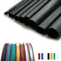 수축튜브 열수축튜브 전선보호튜브 케이블보호 선보호, 적색, 1개