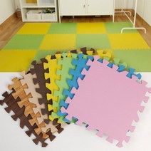 미리내 파스텔 컬러퍼즐매트, 컬러퍼즐매트(S)CHOCO 1세트(10장+마감재14개)