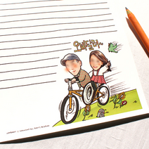 얼굴합성 제작 편지지세트 런, 1세트, 혼합 1set