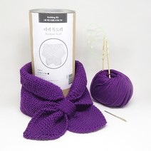 멜로우 니팅 DIY 키트 네키 목도리, 퍼플, 1set