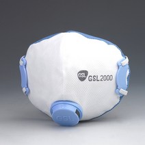 GSL 2000 컵형 방진마스크 접이식 10개 실리콘 보형물 흡기 배기밸브 분진, GSL 2급 컵형 방진마스크 2000(10EA)