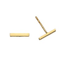 바이미- 14k gold ; 심플스틱 이어링(한쌍)