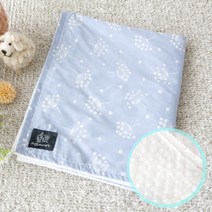 [조아뜨] 홀씨 순면 극세사 블랭킷 블루(사이즈 S), 홀씨블랭킷 (블루)