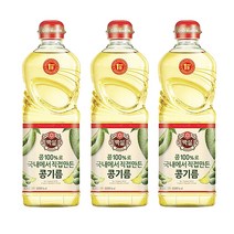 백설 콩기름, 3개, 1.5L