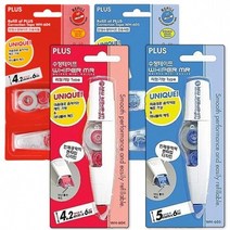 PLUS 플러스 화이퍼 MR수정테이프 WH605 WH604 WH624 WH625 수정테이프, 레드(WH-604)