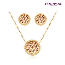 [골드팡] 14k/18k 블링써클 목걸이/귀걸이 세트
