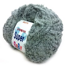 행복뜨기 슈퍼베이비 뜨개실 털실 수면실, 2224회색, 1개