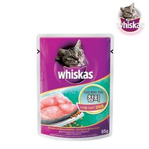위스카스 고양이 습식사료 파우치 참치, 85g, 24개, 생선