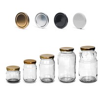 글라스락 [삼광유리] 유리병 높은병, 블랙뚜껑, 319ml, 1개
