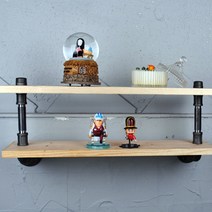 제이앤에스 파이프 벽 고정식 이동식 진열대 장식대, 선반02_30cm_백관