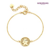 골드팡 14k 18k 미아방지 개띠 팔찌 여성골드(옐로우골드)