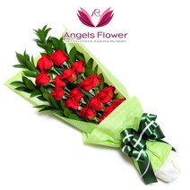 엔젤스플라워 꽃배달서비스 생화 장미꽃 바구니 공기정화 관엽식물 축하바구니 프로포즈, F09_샹그릴 고급형 꽃다발, 1개