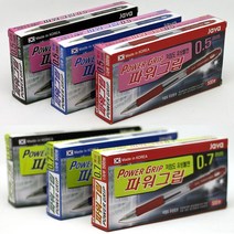 자바펜 0.7 파워그립 저점도 유성볼펜, 검정, 12개입