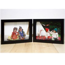 액자엠 양면접이액자 가로/세로/혼합형 돌잔치액자, [A32]박스블랙