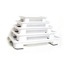 청운 직사각 물받침 화분받침대, 화이트