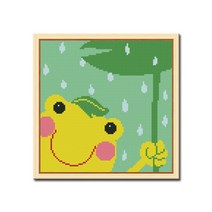 아트홀릭 DIY 보석십자수 액자 그림 비즈 대형, D201_비오는날의 청개구리